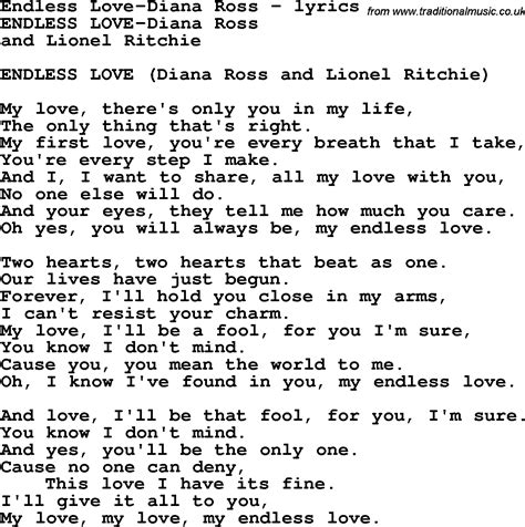 endless love lyrics